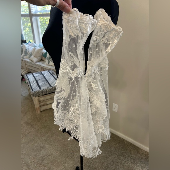 Boho detachable, bridal gown sleeves - Picture 1 of 4